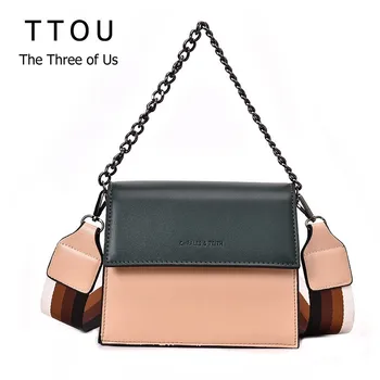 TTOU Fashion Women Patchwork Leather Chain Bags Quality Leather Wide Strap Female Shoulder Bag Vintage Ladies' Messenger Bag
TTOU Fashion Women Patchwork Leather Chain Bags Quality Leather Wide Strap Female Shoulder Bag Vintage Ladies' Messenger Bag