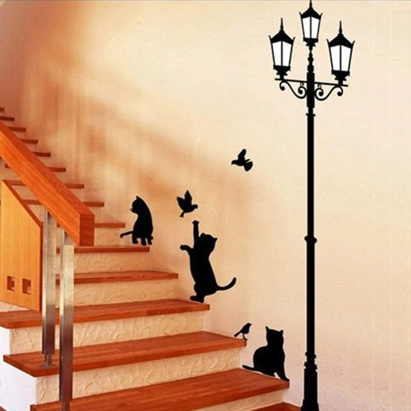 New 23x40cm Lamp Cat Wall Stickers Home Stairs Sticker Decor Decorative Removable Paper Poster stickers DIY Decal Wallpaper
New 23x40cm Lamp Cat Wall Stickers Home Stairs Sticker Decor Decorative Removable Paper Poster stickers DIY Decal Wallpaper