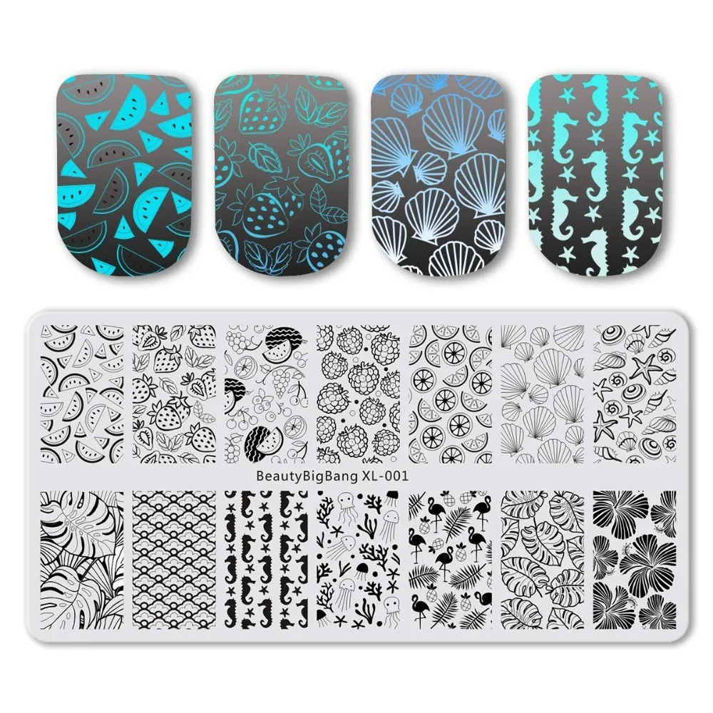 BeautyBigBang Nail Stamping Plates Fruit Marine Animal Design Nail Template Plate Rectangle Stencil Stamp For Nails BBB XL-001
BeautyBigBang Nail Stamping Plates Fruit Marine Animal Design Nail Template Plate Rectangle Stencil Stamp For Nails BBB XL-001