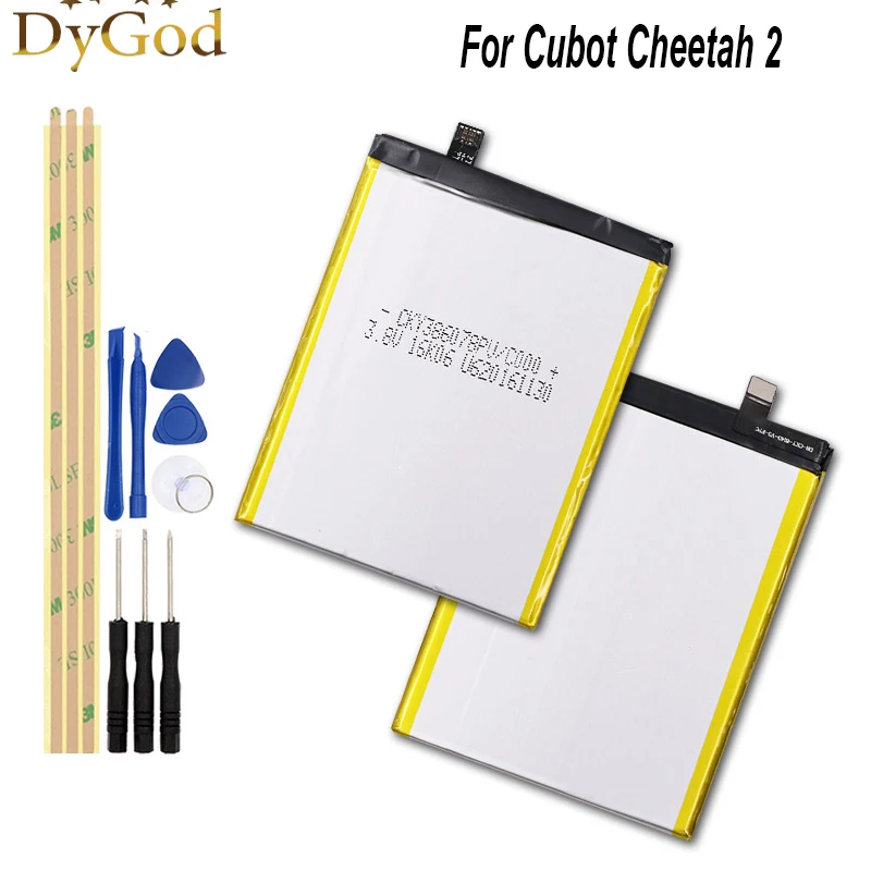 DyGod 3000mAh Large Capacity Battery For Cubot Cheetah 2 High Quality mobile phone Battery with Tools Set
DyGod 3000mAh Large Capacity Battery For Cubot Cheetah 2 High Quality mobile phone Battery with Tools Set