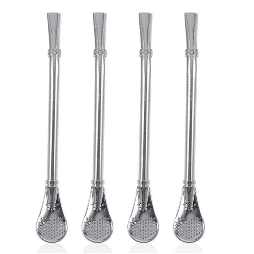 Hot Sale 4 PCS Filtration Pipette of The Stainless Steel Filter Straw Drinking Spoon Silver
Hot Sale 4 PCS Filtration Pipette of The Stainless Steel Filter Straw Drinking Spoon Silver
