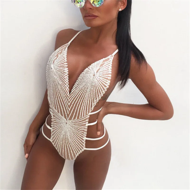 Women One-piece Sexy Beading Jumpsuits Beach Style Skinny Bodysuits Solid Bling Swimwear Push-Up Bikini Playsuits Bathing Suit
Women One-piece Sexy Beading Jumpsuits Beach Style Skinny Bodysuits Solid Bling Swimwear Push-Up Bikini Playsuits Bathing Suit
