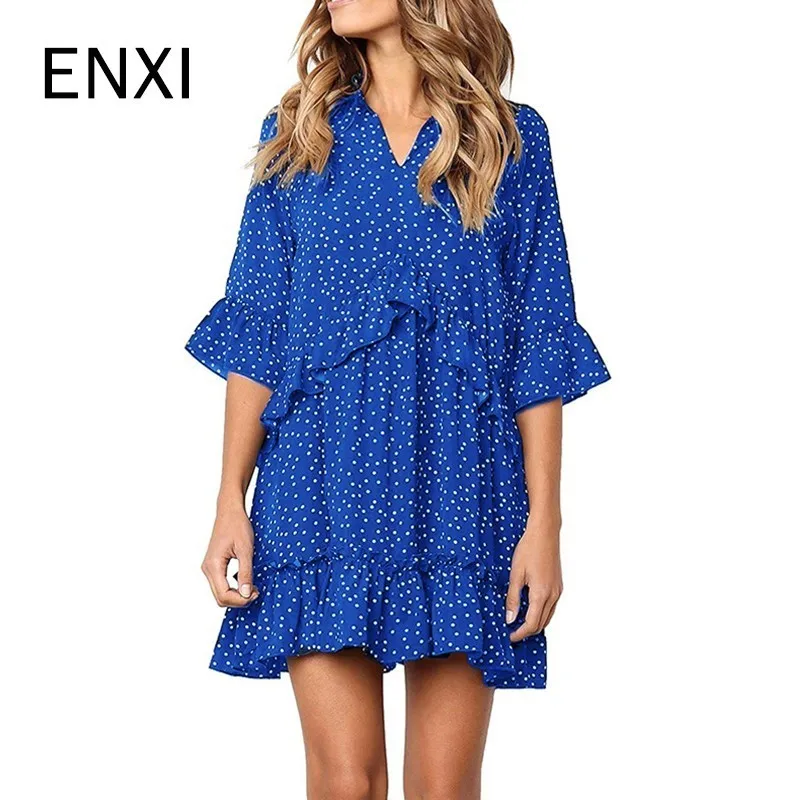 ENXI Maternity Pregnant Dress Women's Half Sleeved With Printed Dot Dresses Summer Evening Party Maternal Pregnancy Dress
ENXI Maternity Pregnant Dress Women's Half Sleeved With Printed Dot Dresses Summer Evening Party Maternal Pregnancy Dress