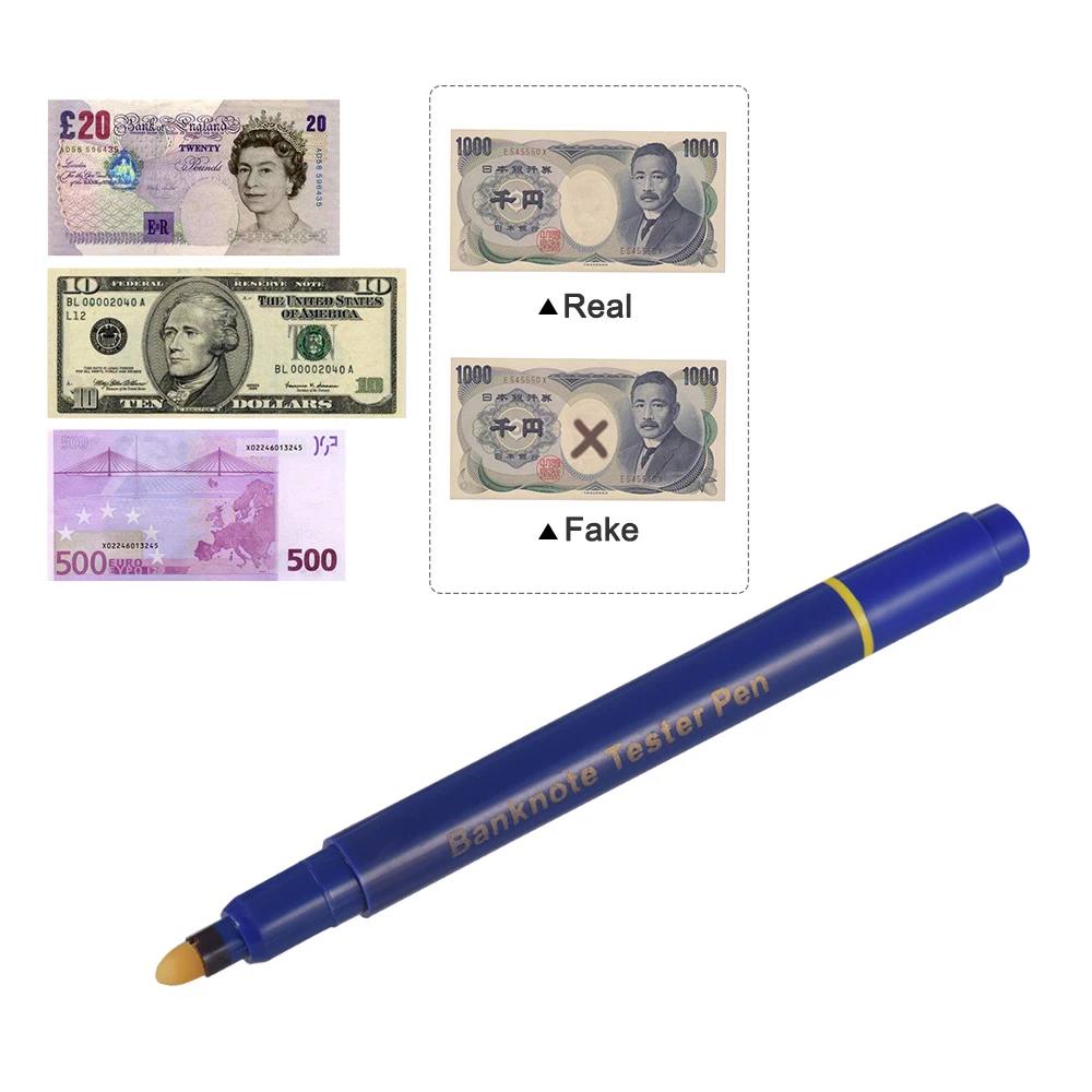 Portable Mini Banknote Tester Pen Counterfeit Money Detector Pen Currency Cash Checker Fake Dollar Marker with Ball Point Pen
Portable Mini Banknote Tester Pen Counterfeit Money Detector Pen Currency Cash Checker Fake Dollar Marker with Ball Point Pen