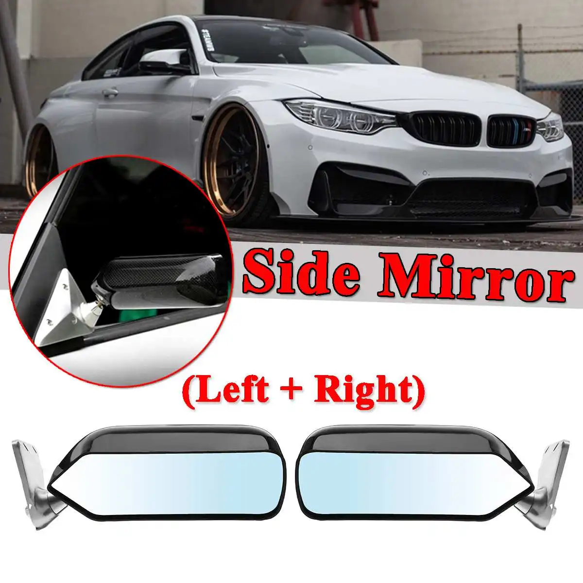 1Pair New Universal Retro Car Rearview Side Mirror Craft Square F1 Style w/Blue Mirror Surface Metal Bracket Rear View Mirror
1Pair New Universal Retro Car Rearview Side Mirror Craft Square F1 Style w/Blue Mirror Surface Metal Bracket Rear View Mirror