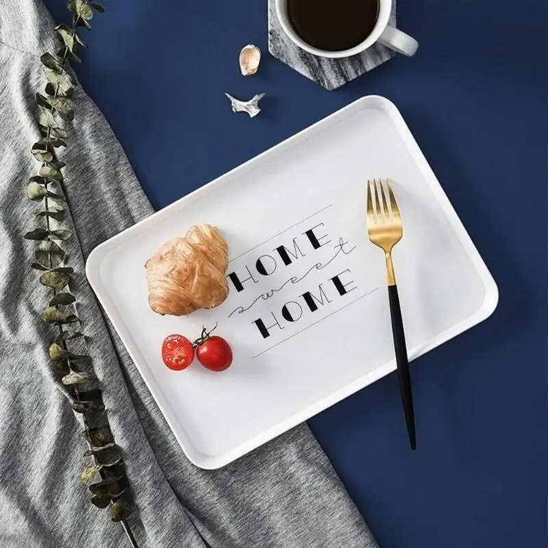 Nordic Style Plastic Dessert Serving Tray Tea Breakfast Bread Tray Snack Plate Storage Plates Square Accessories Cosmetics Dish
Nordic Style Plastic Dessert Serving Tray Tea Breakfast Bread Tray Snack Plate Storage Plates Square Accessories Cosmetics Dish