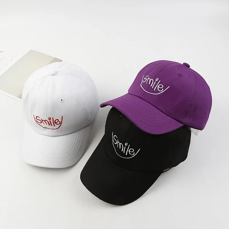 Women Summer Cotton Smile embroidered cornices hip-hop Korean version of duck tongue cap purple baseball cap wholesale
Women Summer Cotton Smile embroidered cornices hip-hop Korean version of duck tongue cap purple baseball cap wholesale