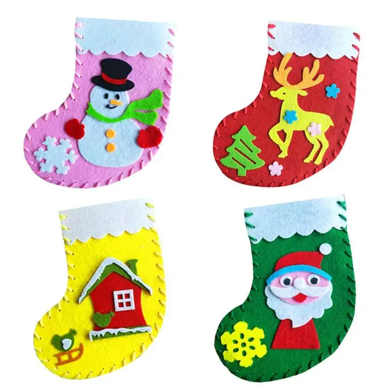 Cartoon Christmas Sock DIY Non-Woven Handmade Educational Toys Children Kids Kindergarten Crafts Gifts Party Decorations
Cartoon Christmas Sock DIY Non-Woven Handmade Educational Toys Children Kids Kindergarten Crafts Gifts Party Decorations