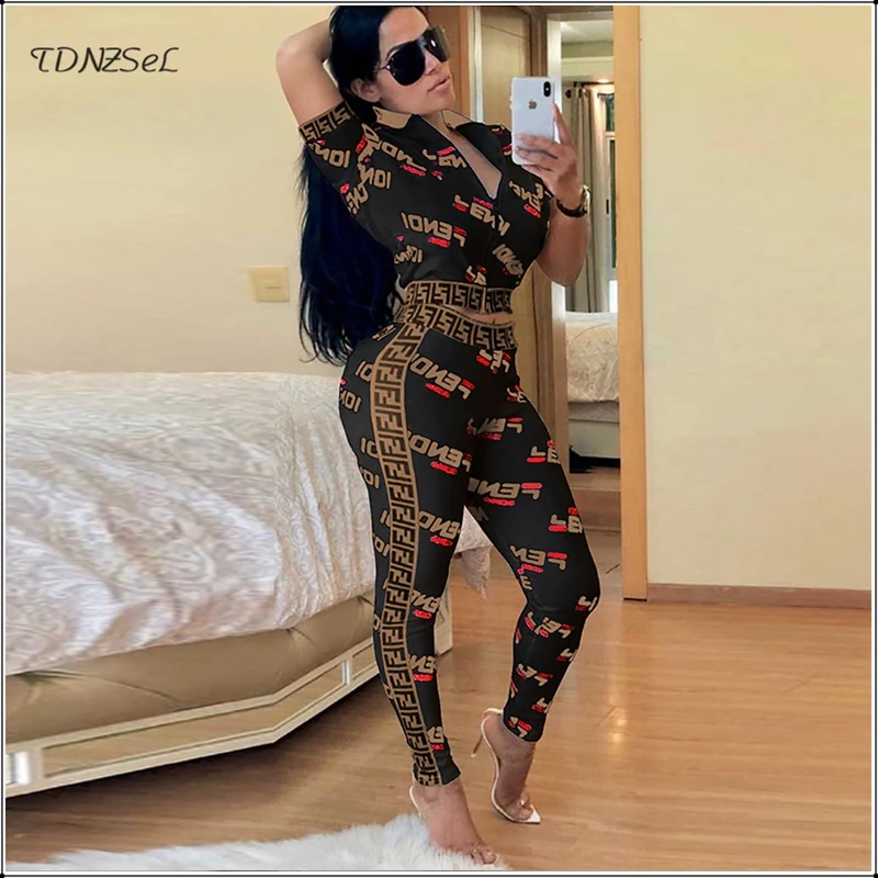 Summer Crop Tops Leggings 2 Two Piece Set Women Short Sleeve Zipper Coats Elastic High Waist Pencil Pant Fitness Sport Gym Sets
Summer Crop Tops Leggings 2 Two Piece Set Women Short Sleeve Zipper Coats Elastic High Waist Pencil Pant Fitness Sport Gym Sets