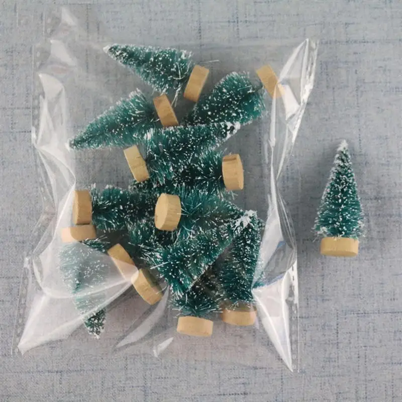 24 Pcs Mini Miniature Frosted Sisal Tabletop Pine Christmas Tree Desktop Tree with Wood Base for Show Window Craft Displays
24 Pcs Mini Miniature Frosted Sisal Tabletop Pine Christmas Tree Desktop Tree with Wood Base for Show Window Craft Displays
