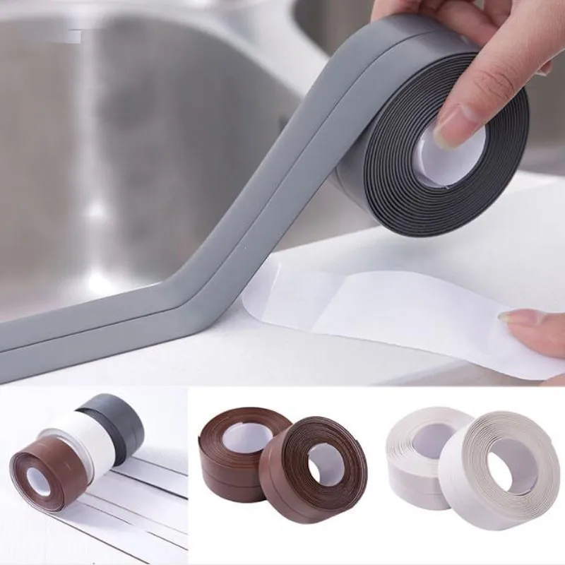 PVC Waterproof Mold Proof Self Adhesive Tape Durable Bathroom Toilet Wall Corner Line Sink Sealing Sticker
PVC Waterproof Mold Proof Self Adhesive Tape Durable Bathroom Toilet Wall Corner Line Sink Sealing Sticker