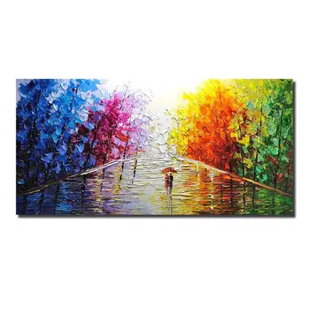 Hand-Painted Landscape Oil Painting in Canvas Modern Palette Knife Dusk Street View Art Abstract Landscape Tree Home Living Room
Hand-Painted Landscape Oil Painting in Canvas Modern Palette Knife Dusk Street View Art Abstract Landscape Tree Home Living Room