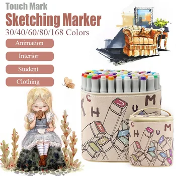 Touch Mark 30/40/60/80/168 Colors Art Markers Set Dual Headed Sketch Marker Brush Pen For Painting Manga Student Interior Design
Touch Mark 30/40/60/80/168 Colors Art Markers Set Dual Headed Sketch Marker Brush Pen For Painting Manga Student Interior Design