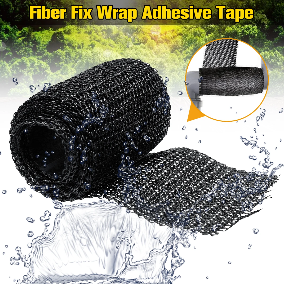 KIWARM Black Cloth Household Garden Repair Tools Effectivly Strong Adhesive DIY Fiber Fix Wrap Adhesive Tape For Water ipe
KIWARM Black Cloth Household Garden Repair Tools Effectivly Strong Adhesive DIY Fiber Fix Wrap Adhesive Tape For Water ipe