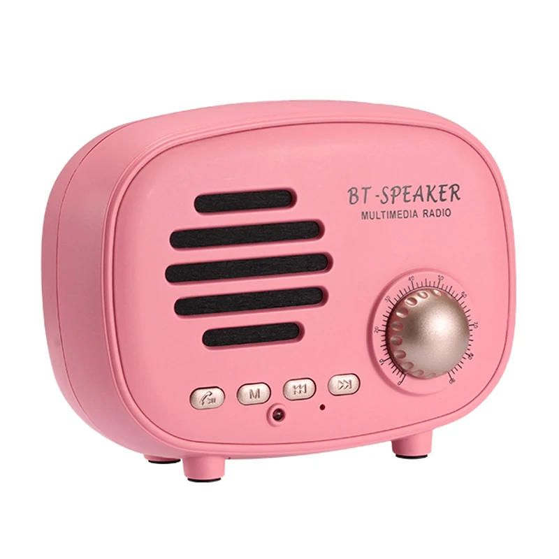 New Vintage Bluetooth Wireless Speaker Retro Heavy Bass Mini Speaker For mobile phone Support TF Card Music Player(pink)
New Vintage Bluetooth Wireless Speaker Retro Heavy Bass Mini Speaker For mobile phone Support TF Card Music Player(pink)