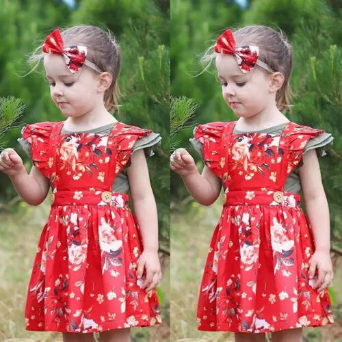 Hot Toddler Newborn Infant Baby Girl Ruffled Sleeve Solid Tops Floral Strap Dress Skirt Sundress Outfit Cute Clothes
Hot Toddler Newborn Infant Baby Girl Ruffled Sleeve Solid Tops Floral Strap Dress Skirt Sundress Outfit Cute Clothes