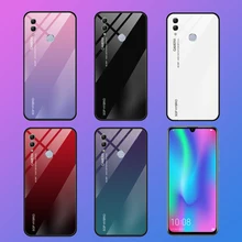 Градиентный стеклянный чехол для телефона s для huawei honor 9 lite чехол на honer hon 10 lite 8 светильник life 9 lite 9 светильник honor 9 бампер оболочка copue(China)
