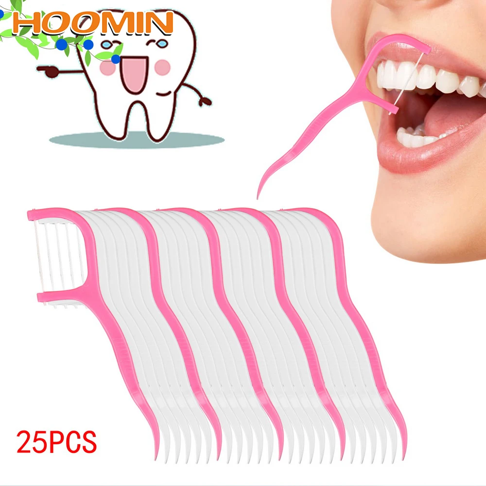 HOOMIN 25pcs/pack Toothpick Dental Floss Oral Care Toothpicks Interdental Brush Disposable Teeth Cleaning Plastic Tooth Picks
HOOMIN 25pcs/pack Toothpick Dental Floss Oral Care Toothpicks Interdental Brush Disposable Teeth Cleaning Plastic Tooth Picks