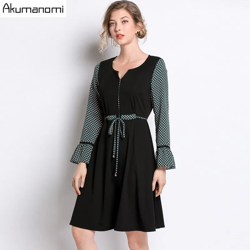 2019 Spring Autumn Women Casual Dress Plaid Patchwork Dress High Waist Casual Slim Dress Vestidos With Belt Knee-Length Dress
2019 Spring Autumn Women Casual Dress Plaid Patchwork Dress High Waist Casual Slim Dress Vestidos With Belt Knee-Length Dress