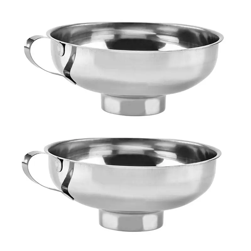 1/2 Pcs Funnels Stainless Steel Large Opener Durable Salad Dressing Funnel Enema Funnel for Powder Bean Jam Liquid Spices
1/2 Pcs Funnels Stainless Steel Large Opener Durable Salad Dressing Funnel Enema Funnel for Powder Bean Jam Liquid Spices