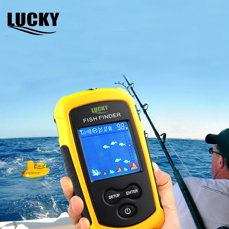 Lucky FFcw1108 Wireless Fish Finder Portable Color LCD Screen Boat Sonar Fishing Original Fish Alarm echo sondeur pour bateau 
Lucky FFcw1108 Wireless Fish Finder Portable Color LCD Screen Boat Sonar Fishing Original Fish Alarm echo sondeur pour bateau