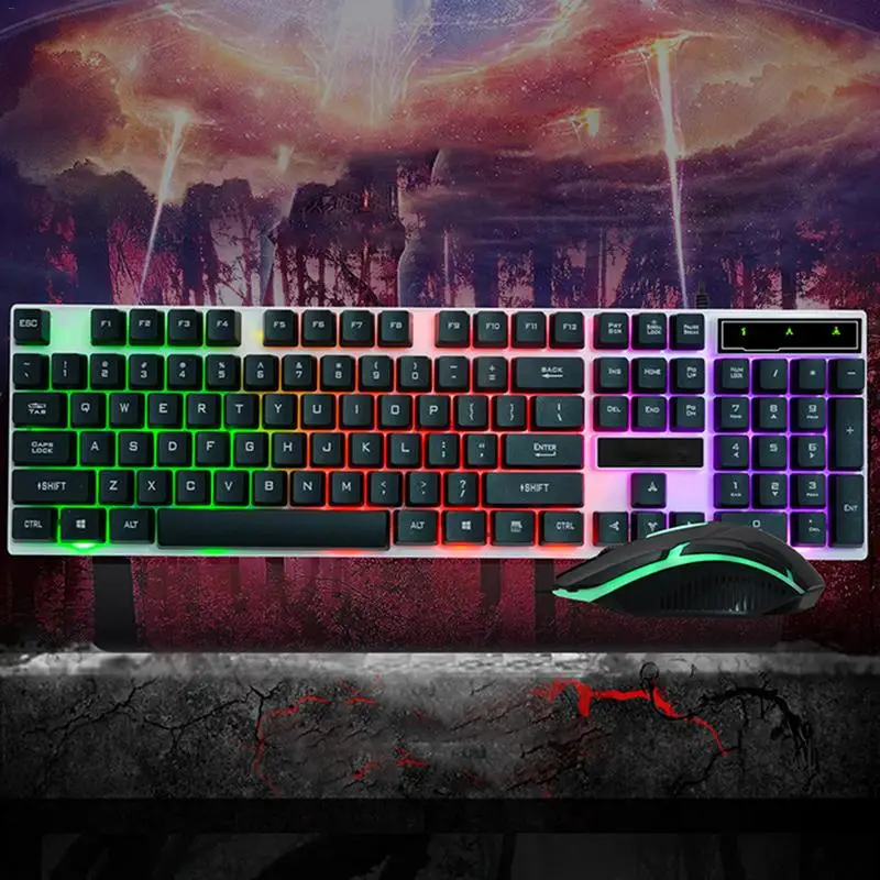 Waterproof Wired USB PC Gamer Suspension Mechanical Feel Keyboard And Mouse Set Photoelectric Laptop Computer Backlit Keyboard
Waterproof Wired USB PC Gamer Suspension Mechanical Feel Keyboard And Mouse Set Photoelectric Laptop Computer Backlit Keyboard