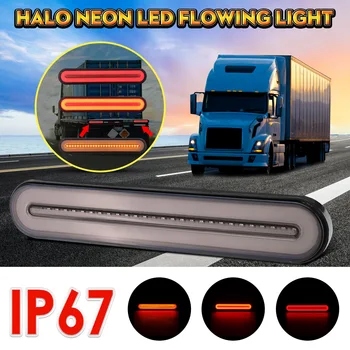 2x LED Trailer Truck Brake Light Waterproof Neon Halo Ring Tail & Brake Stop Turn Light Sequential Flowing Signal Light Lamp
2x LED Trailer Truck Brake Light Waterproof Neon Halo Ring Tail & Brake Stop Turn Light Sequential Flowing Signal Light Lamp
