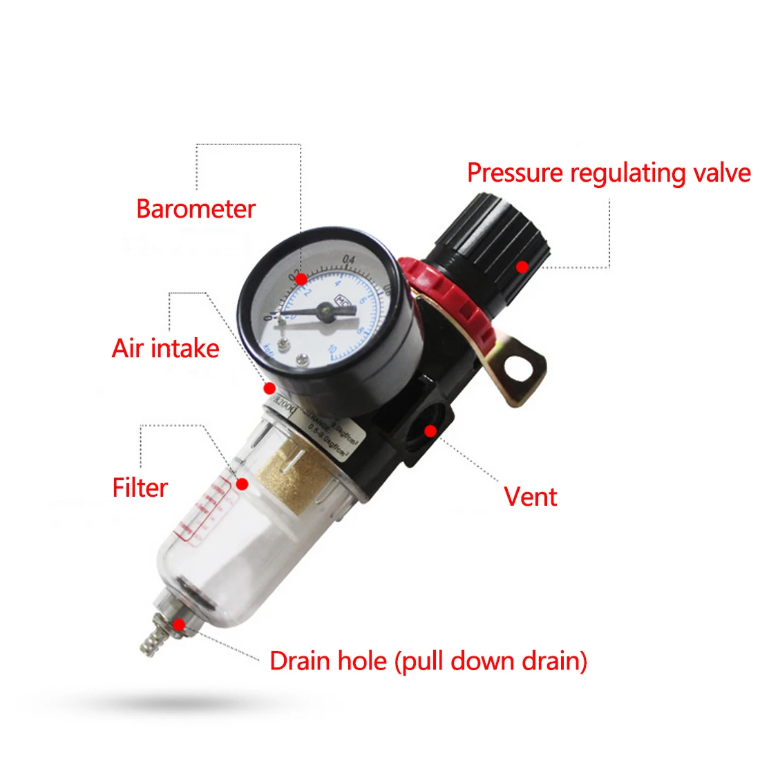 Pneumatic Filter Regulator Air Treatment Unit Pressure Gauge AFR2000 Pressure Switches 0-1MPA 1/4
Pneumatic Filter Regulator Air Treatment Unit Pressure Gauge AFR2000 Pressure Switches 0-1MPA 1/4