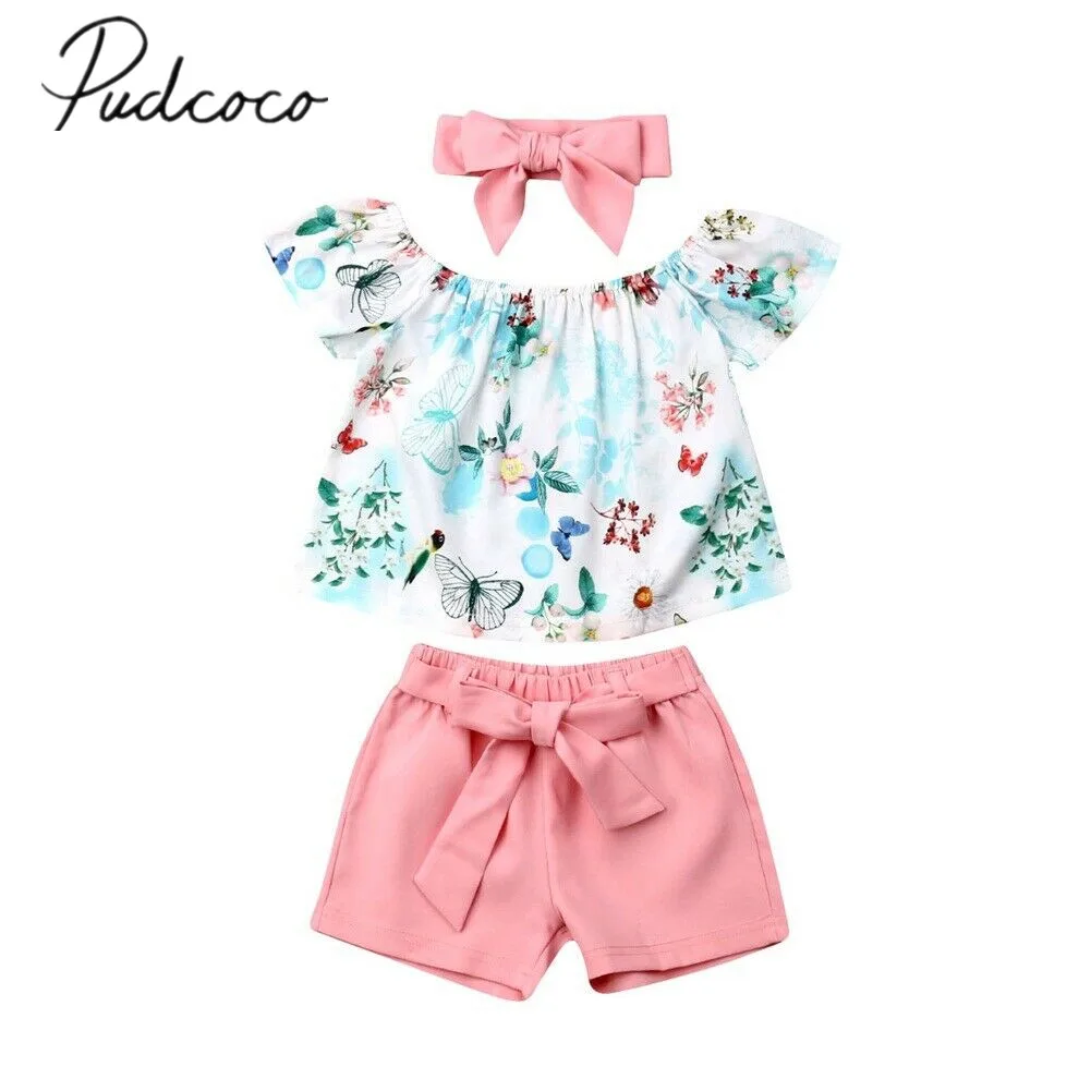2019 Baby Summer Clothing Toddler Newborn Baby Girl Clothes Set Short Sleeve Floral Top Short Pants Headband Outfit Clothes 0-3Y
2019 Baby Summer Clothing Toddler Newborn Baby Girl Clothes Set Short Sleeve Floral Top Short Pants Headband Outfit Clothes 0-3Y