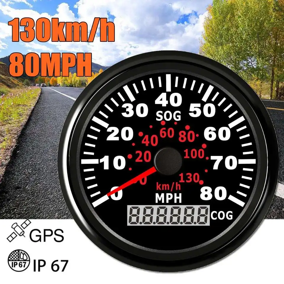 80MPH 130km/h GPS Speedometer Odometer LCD Gauge For Car Truck Motorcycle Marine Boat Auto Vehicles ATV Parts Speed Sensor 85MM
80MPH 130km/h GPS Speedometer Odometer LCD Gauge For Car Truck Motorcycle Marine Boat Auto Vehicles ATV Parts Speed Sensor 85MM