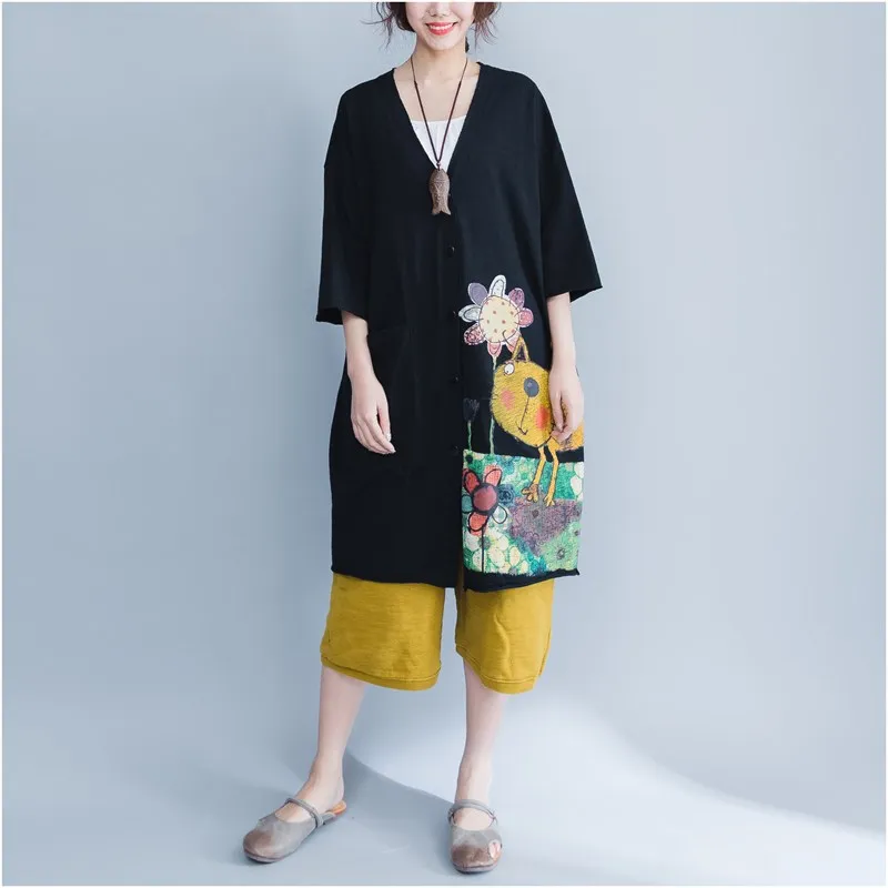 New Summer Women Fashion Kawaii Cat Print Tee Tops Ladies Female Plus Large Outwear Cardigans T Shirt Jacket Coat
New Summer Women Fashion Kawaii Cat Print Tee Tops Ladies Female Plus Large Outwear Cardigans T Shirt Jacket Coat