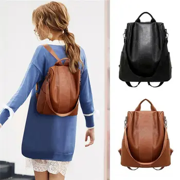 Women's Pu Leather Simple Fashion Stylish Backpack Purse Ladies Casual Shoulder Bag School Bag for Girl Casual Multifunction
Women's Pu Leather Simple Fashion Stylish Backpack Purse Ladies Casual Shoulder Bag School Bag for Girl Casual Multifunction