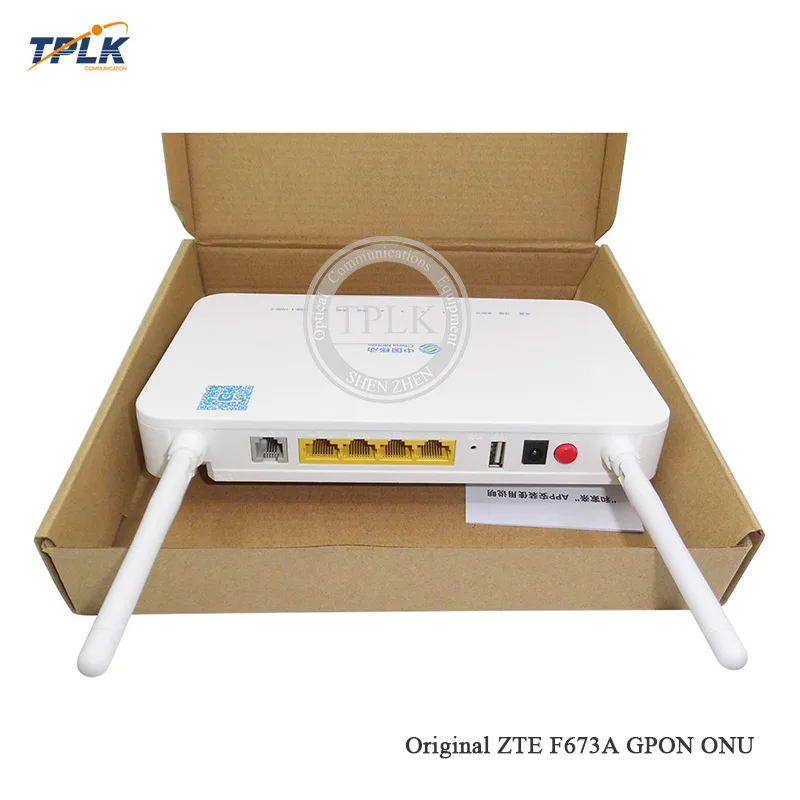 2019 Top sale ZTE ZXHN 2.4G WIFI F673A V2 GPON ONU ONT, with 4GE+1Tel+USB+Wifi, Same function as F660 F623 F663N
2019 Top sale ZTE ZXHN 2.4G WIFI F673A V2 GPON ONU ONT, with 4GE+1Tel+USB+Wifi, Same function as F660 F623 F663N