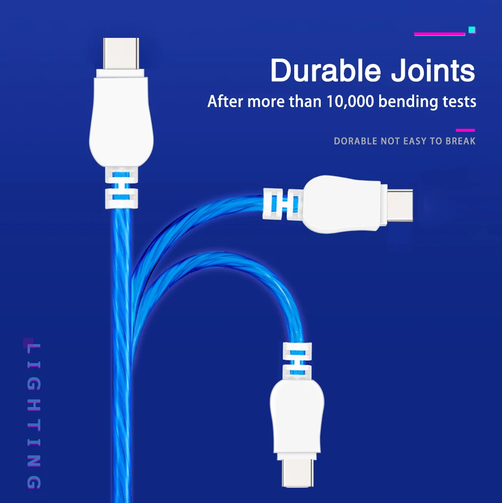 Summerfish 3A LED Glow Flowing Data USB Charger Type C Charging Cable For Huawei Honor Samsung Xiaomi Mi oppo Charge Wire Cord
Summerfish 3A LED Glow Flowing Data USB Charger Type C Charging Cable For Huawei Honor Samsung Xiaomi Mi oppo Charge Wire Cord