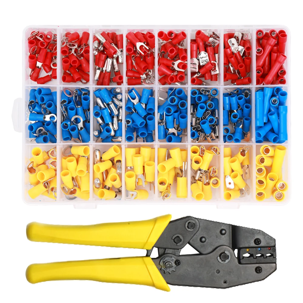 401pcs Electrical Wire Terminal and Crimping Plier Kit Including 1pcs Cold Compression Plier + 400pcs Connectors Terminals
401pcs Electrical Wire Terminal and Crimping Plier Kit Including 1pcs Cold Compression Plier + 400pcs Connectors Terminals