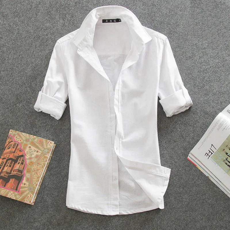 Summer Thin Shirt Men Camicia Chinese Style Mens Casual Short-sleeved Shirt White Three Quarter Large Size Direct Sales Customer
Summer Thin Shirt Men Camicia Chinese Style Mens Casual Short-sleeved Shirt White Three Quarter Large Size Direct Sales Customer