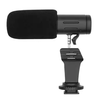 MIC-06 3.5mm Camera Microphone External Stereo Interview Microphone for Reporter Mobile Phone Camera Video Voice Recording Mic
MIC-06 3.5mm Camera Microphone External Stereo Interview Microphone for Reporter Mobile Phone Camera Video Voice Recording Mic