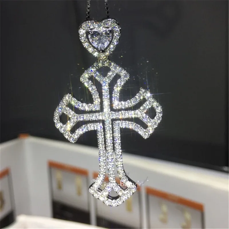Heart love Big Cross pendant necklace 925 Sterling silver AAAAA zircon Cz Party wedding Cross Pendant for women men Jewelry
Heart love Big Cross pendant necklace 925 Sterling silver AAAAA zircon Cz Party wedding Cross Pendant for women men Jewelry