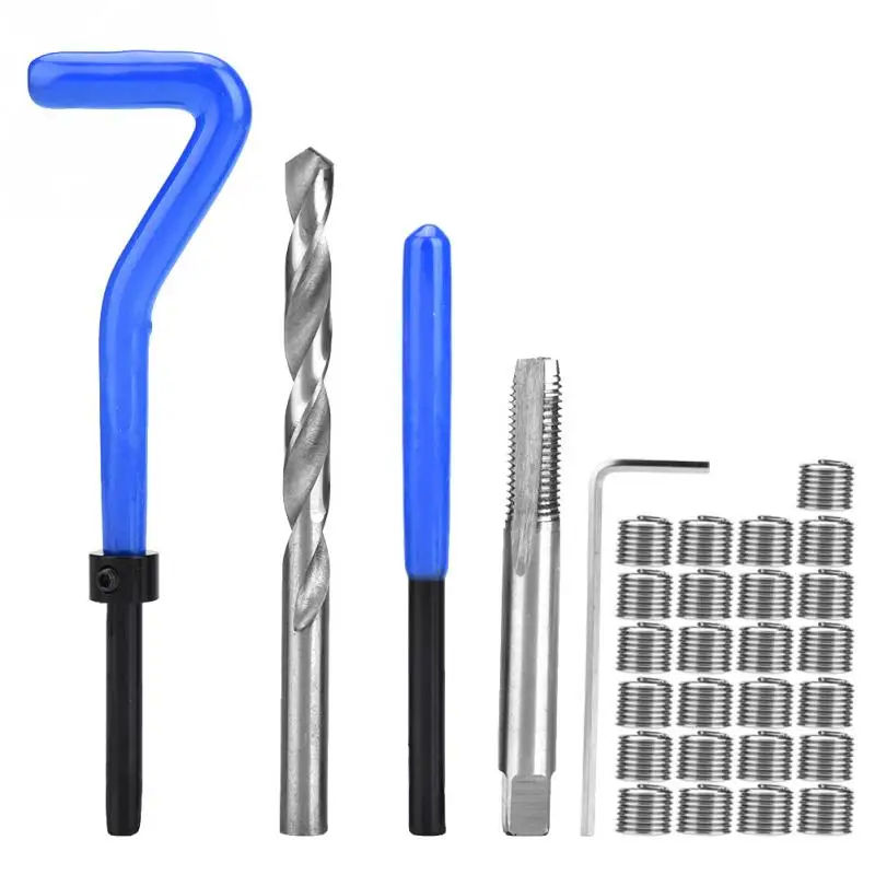 Фото M8 Screw Threaded Inserts Repair Tool Set Drill Tap Coiled Wire Insert Installation Kit | Инструменты
