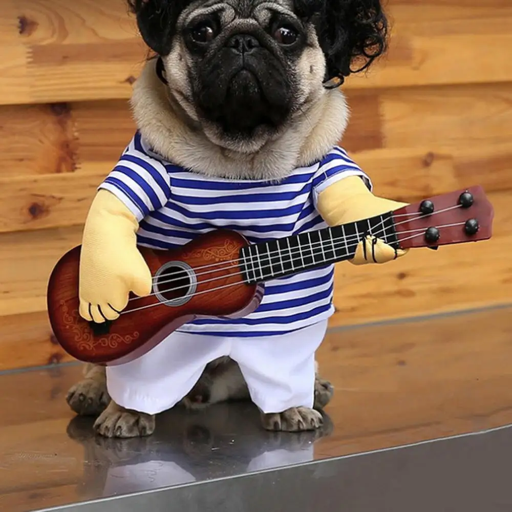 Pet Guitar Rock Singer Cosplay Dog Costume Guitarist Dressing Up Party Dog Fancy Dress Clothing For Dogs Cats
Pet Guitar Rock Singer Cosplay Dog Costume Guitarist Dressing Up Party Dog Fancy Dress Clothing For Dogs Cats