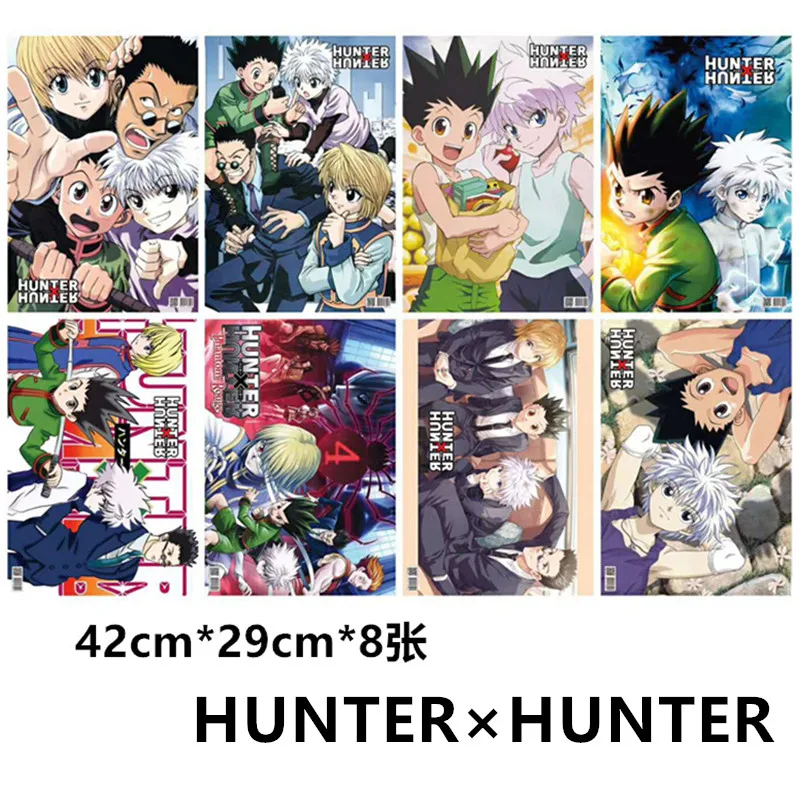 8 pcs/lot Anime HUNTER X HUNTER Embossed posters Toy GON FREECSS Kurapika Poster Killua Zoldyck sticker for gifts Size 42x29CM
8 pcs/lot Anime HUNTER X HUNTER Embossed posters Toy GON FREECSS Kurapika Poster Killua Zoldyck sticker for gifts Size 42x29CM