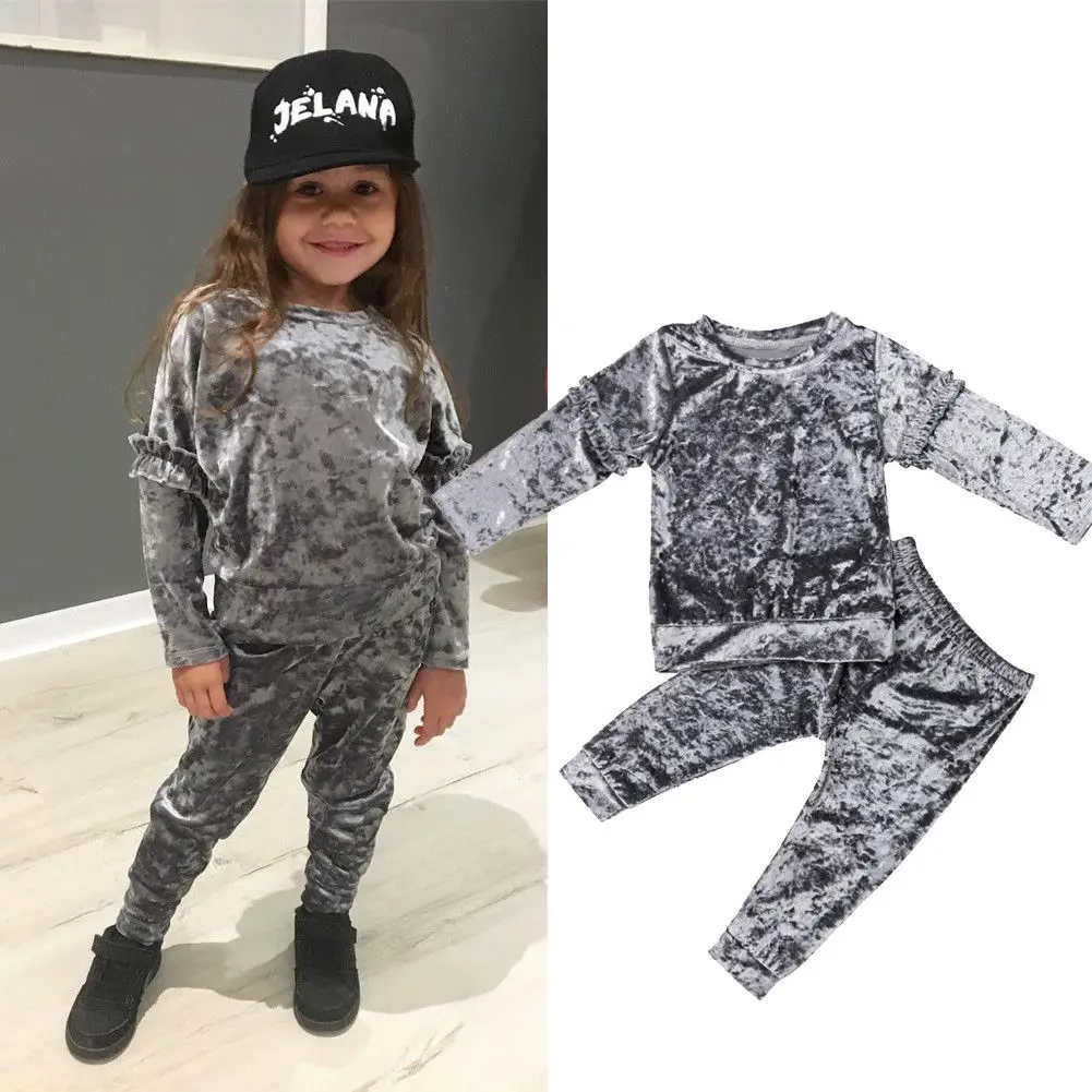 1-6Y Toddler Kids Baby Girls Autumn Winter Velvet Clothes Sets Solid Ruched Pullover Sweatshirt Tops+Long Pants
1-6Y Toddler Kids Baby Girls Autumn Winter Velvet Clothes Sets Solid Ruched Pullover Sweatshirt Tops+Long Pants