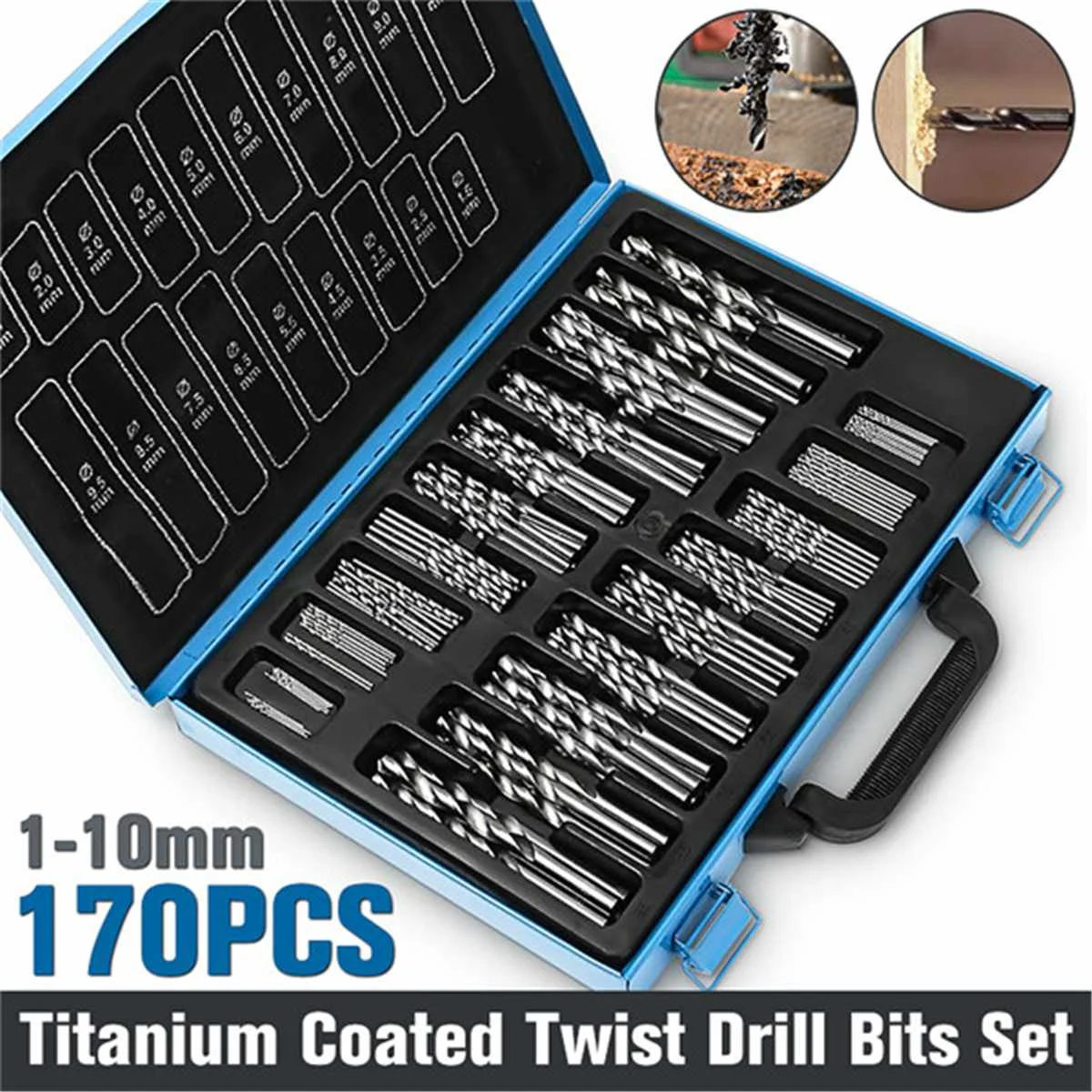 170pc 1-10mm Hss Engineering Drill Set Precision 4241 Hss Steel Steel Titanium Coated Twist Drill Bits Set With Case
170pc 1-10mm Hss Engineering Drill Set Precision 4241 Hss Steel Steel Titanium Coated Twist Drill Bits Set With Case