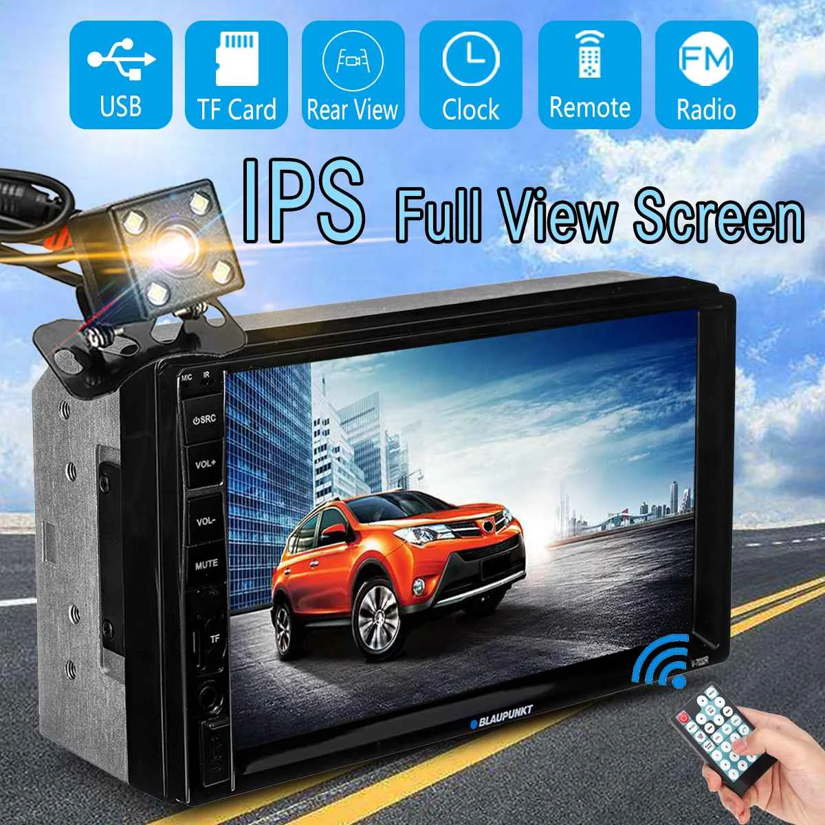 7" IPS Touch Screen Car MP5 Player 2 Din Auto Car Multimedia Player bluetooth FM Radio AUX USB with HD Camera
7" IPS Touch Screen Car MP5 Player 2 Din Auto Car Multimedia Player bluetooth FM Radio AUX USB with HD Camera