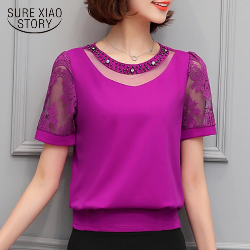 hot sale 2019 Summer New Fashion Sweet Hollow Chiffon Shirt Short Sleeve Stitching Lace Blouse Female Sexy Women Tops 81H-A9 30
hot sale 2019 Summer New Fashion Sweet Hollow Chiffon Shirt Short Sleeve Stitching Lace Blouse Female Sexy Women Tops 81H-A9 30
