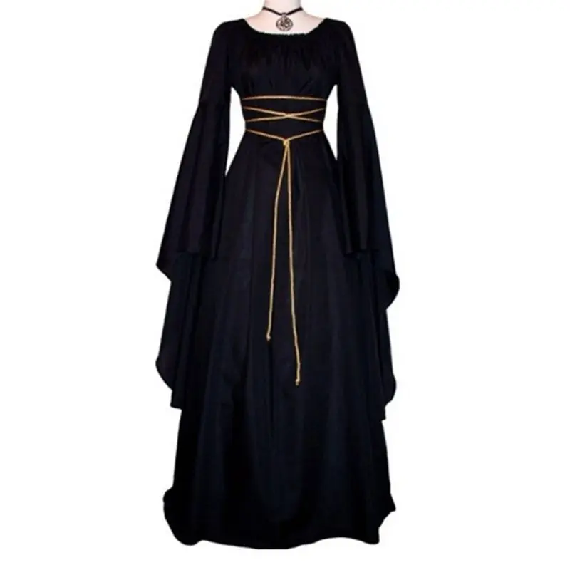 Vintage Maxi Dress Women White Lace Up High Waist Goth Retro Elegant Spring Ladies Party Evening Floor Length Black Long Dresses
Vintage Maxi Dress Women White Lace Up High Waist Goth Retro Elegant Spring Ladies Party Evening Floor Length Black Long Dresses