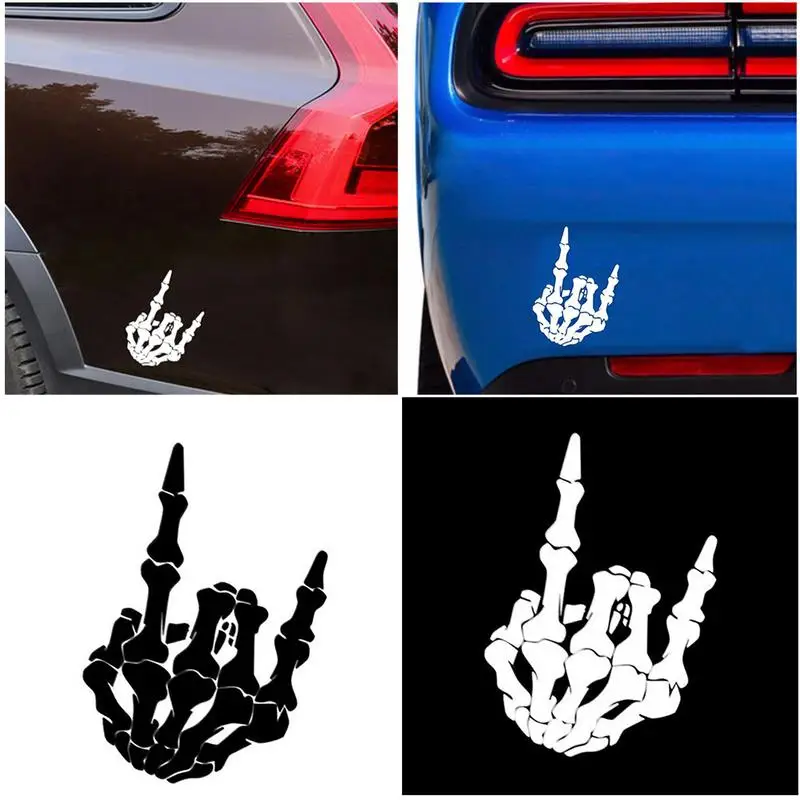 1PC Universal Car Sticker Personalized Skull Finger Shape Notebook Motorcycle Car Reflective Decorative Sticker
1PC Universal Car Sticker Personalized Skull Finger Shape Notebook Motorcycle Car Reflective Decorative Sticker