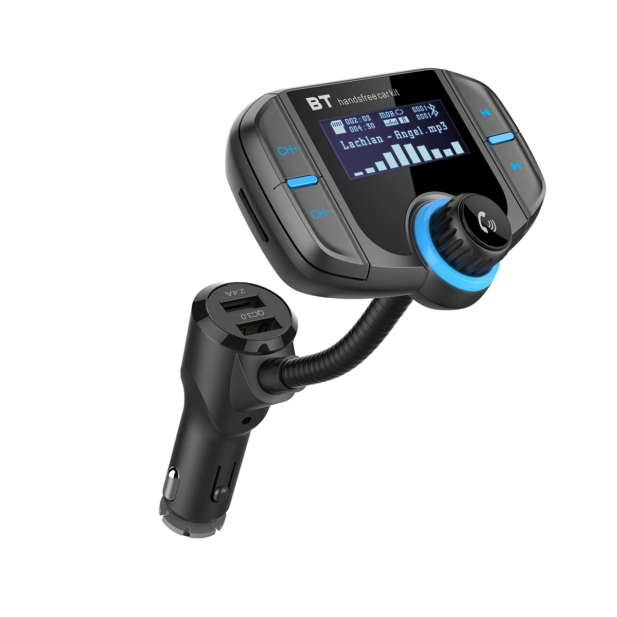 BT70 QC3.0 Car Charger For Smart Phone Handsfree Bluetooth FM Transmitter Car Kit LCD Display MP3 Player Dual USB Car Charger
BT70 QC3.0 Car Charger For Smart Phone Handsfree Bluetooth FM Transmitter Car Kit LCD Display MP3 Player Dual USB Car Charger