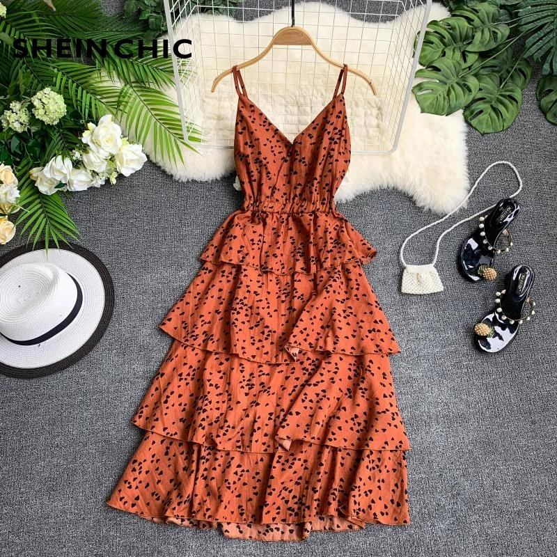 Bohemian Summer 2019 Vacation Women Dress Elegant V Neck Cascading Ruffle Polka Dot Midi Dress Sexy Spaghetti Strap Vestidos
Bohemian Summer 2019 Vacation Women Dress Elegant V Neck Cascading Ruffle Polka Dot Midi Dress Sexy Spaghetti Strap Vestidos