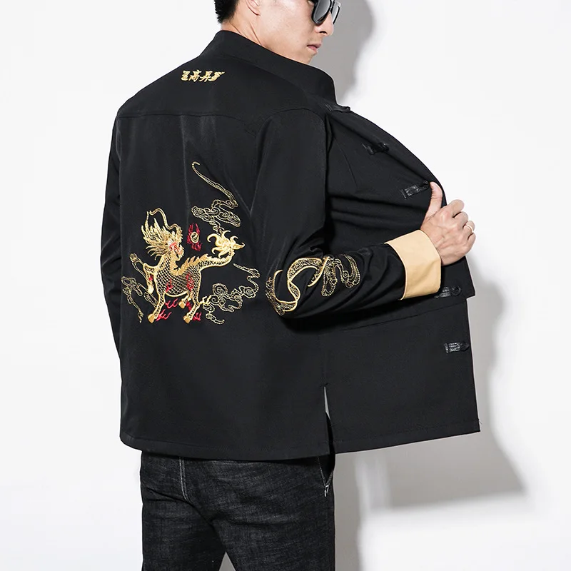 #4337 Spring Embroidery Dragon Chinese Style Jackets Men Plus Size 5XL Mandarin Collar Vintage Coat Male Streetwear Clothes
#4337 Spring Embroidery Dragon Chinese Style Jackets Men Plus Size 5XL Mandarin Collar Vintage Coat Male Streetwear Clothes
